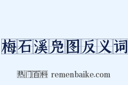 梅石溪凫图反义词是什么意思的图片